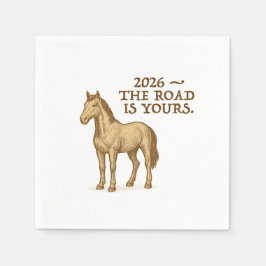 Paper Napkins with motivational text and horse Pappersservett