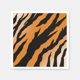 Paper party napkins with tiger stripe design pappersservett