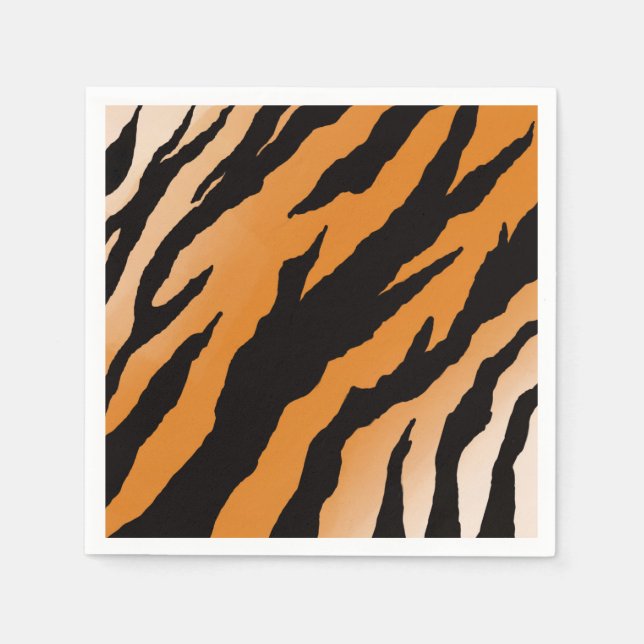 Paper party napkins with tiger stripe design pappersservett (Framsidan)