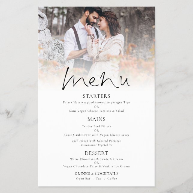 PAPER | Photo Overlay Wedding Thank You Menu Flygblad (Framsidan)