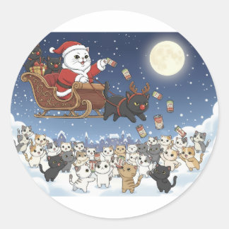 Paper&Pukku God Jul! Runt Klistermärke