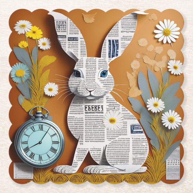 Paper Rabbit Coaster Underlägg Papper (Framsida)