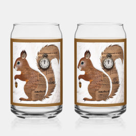 Paper Squirrel Soda Glass