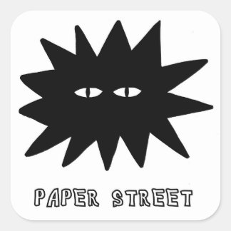 Paper Street Square Star Sticker Fyrkantigt Klistermärke