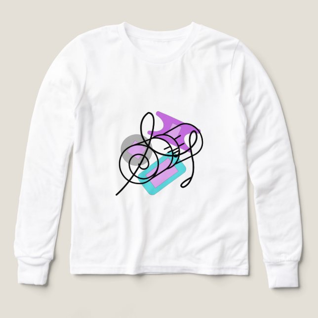 Paper String Bag Art Design - Minimalist  T Shirt (Design framsida)