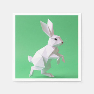 Paper work of rabbit in green world pappersservett