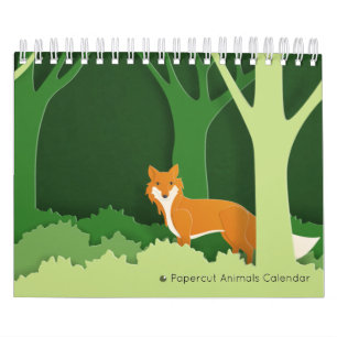 Papercut Animal Calendar Kalender