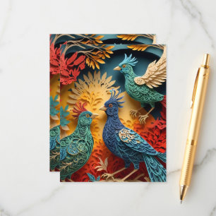Papercut Fantasy Birds Tilläggskort