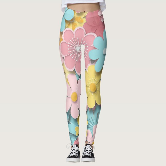 Papercut Flowers Leggings (Framsida)