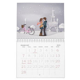 Papercut Kärlek & Romantik Par Kalender