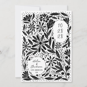 Papercut Rustic Flowers Spara Datumet