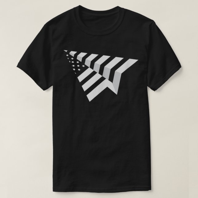 Papers Plane USA Papers Airplane  T Shirt (Design framsida)
