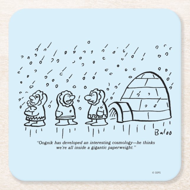 Paperweight Underlägg Papper Kvadrat (Framsidan)