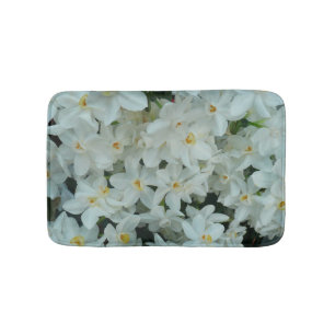 Paperwhite Narcissus delikata vita blommor Badrumsmatta