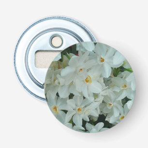 Paperwhite Narcissus delikata vita blommor Flasköppnare