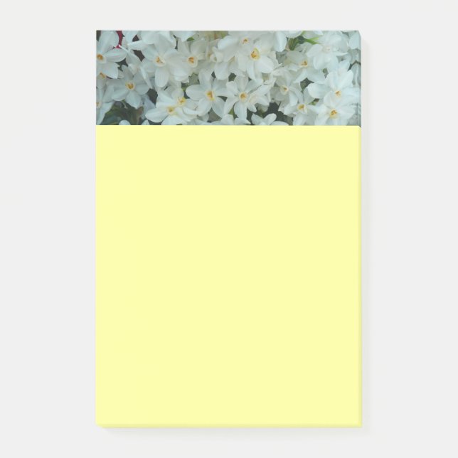 Paperwhite Narcissus delikata vita blommor Post-it Block (Framsida)