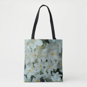 Paperwhite Narcissus delikata vita blommor Tygkasse
