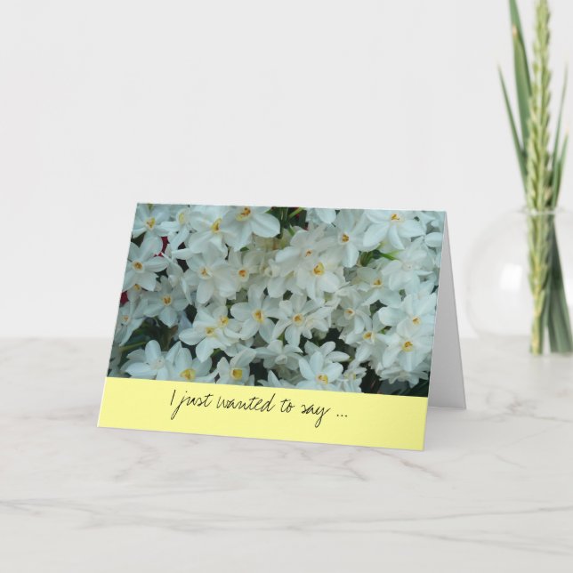 Paperwhite Narcissus Tack Kort (Framsida)