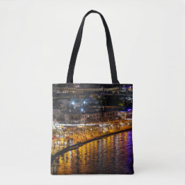 Paphos alfront på natten, drakonvy tygkasse