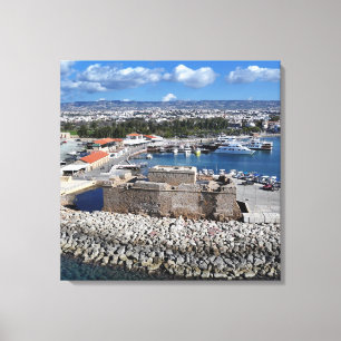 Paphos Castle från havet Canvastryck