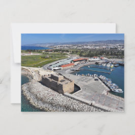 Paphos Castle och Harbour med fyr Vykort