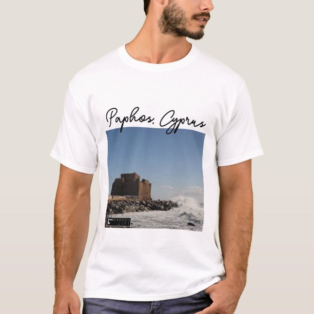 Paphos Castle stormy T Shirt (Framsida)