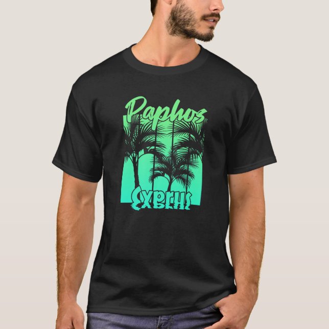 Paphos Cypern T Shirt (Framsida)