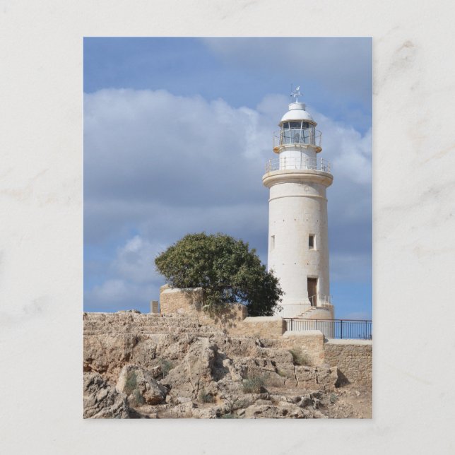 Paphos Cyprus Lighthouse-vykort Vykort (Framsida)