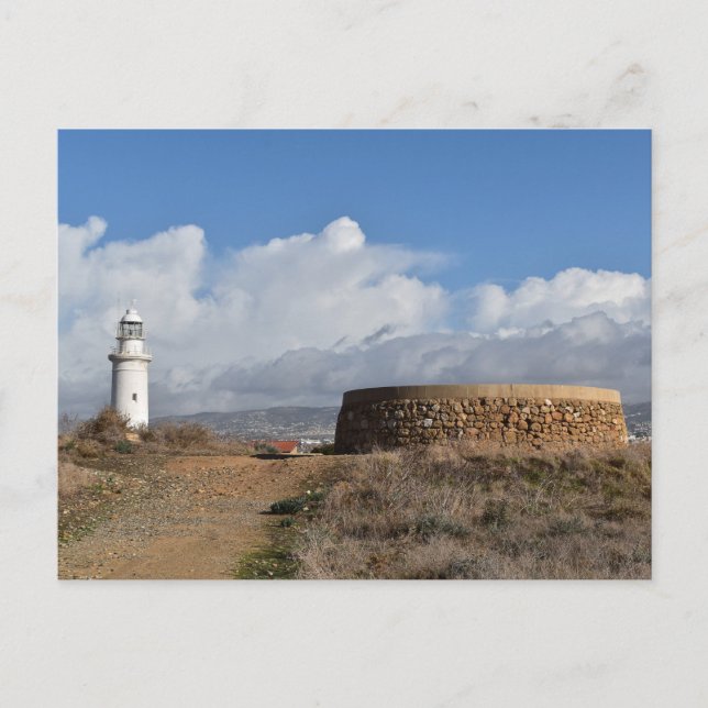 Paphos Lighthouse, Cypern Vykort (Framsida)