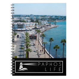 Paphos Sea Front med Logotyp Anteckningsbok