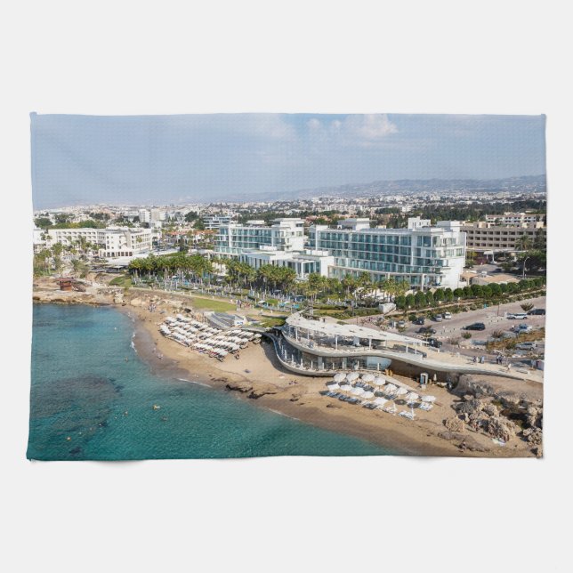 Paphos SODAP-stranden och Amavi Hotel Kökshandduk (Horisontell)