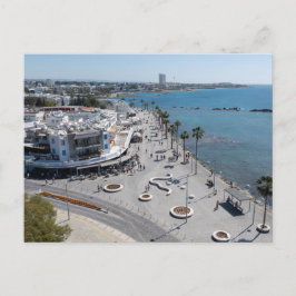 Paphos strandpromenad filmad med drönare vykort