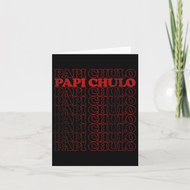 Papi Chulo Distressed Style som fadersdagspresent  Kort (Framsida)