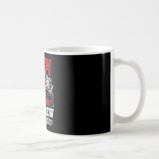 Papi pit crew racing familj tävlingsbil födelsedag kaffemugg (Höger)