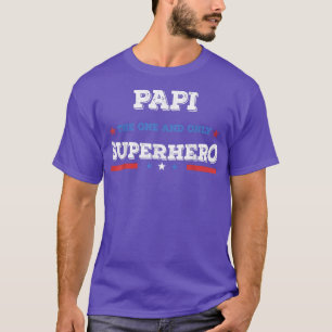 Papi Superdad superhjälten superdad far hjälte stj T Shirt