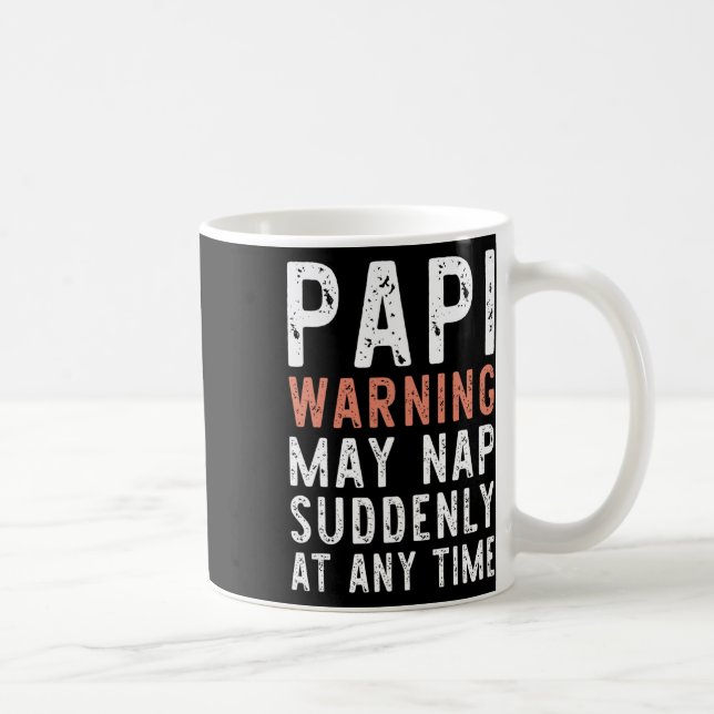 Papi Varning Kan Sova Plötsligt När Som Helst Roli Kaffemugg (Höger)