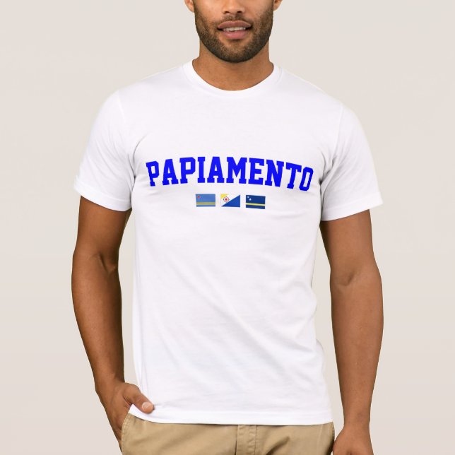 Papiamento grundläggande amerikan S - 3XL T Shirt (Framsida)