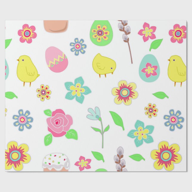 papier cadeau avec des motifs de Pâques Presentpapper (Platt)