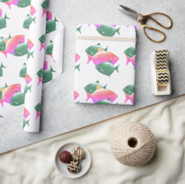 papier cadeau avec motif poisson presentpapper