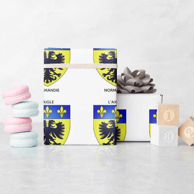 Papier cadeau blason de L'Aigle en Normandie Presentpapper (Baby Shower)