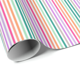Papier Cadeau lignes couleurs pastels 2 Presentpapper