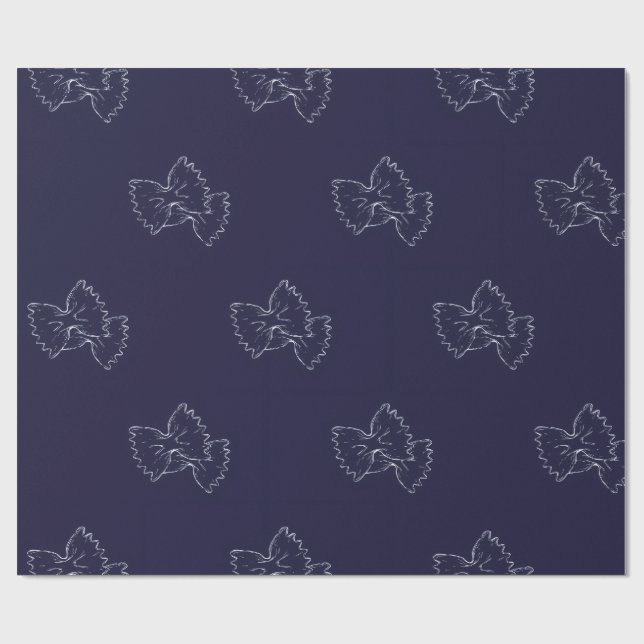 Papier cadeau - Pasta Lover - Motif farfalle  Presentpapper (Platt)