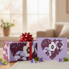 Papier cadeau Saint-Valentin Cœur de Violettes Presentpapper