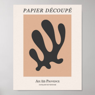 Papier Decoupe Scandinavian Art Beige Matisse Poster