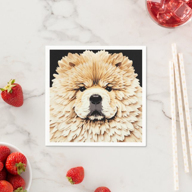 PAPIER MIRAGE Cream Chow Pappersservett (Insitu)