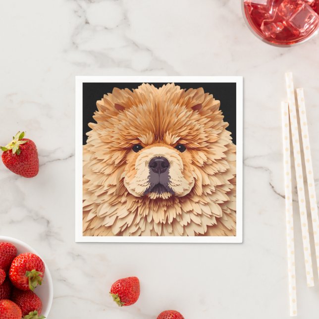 PAPIER MIRAGE Red Chow Pappersservett (Insitu)