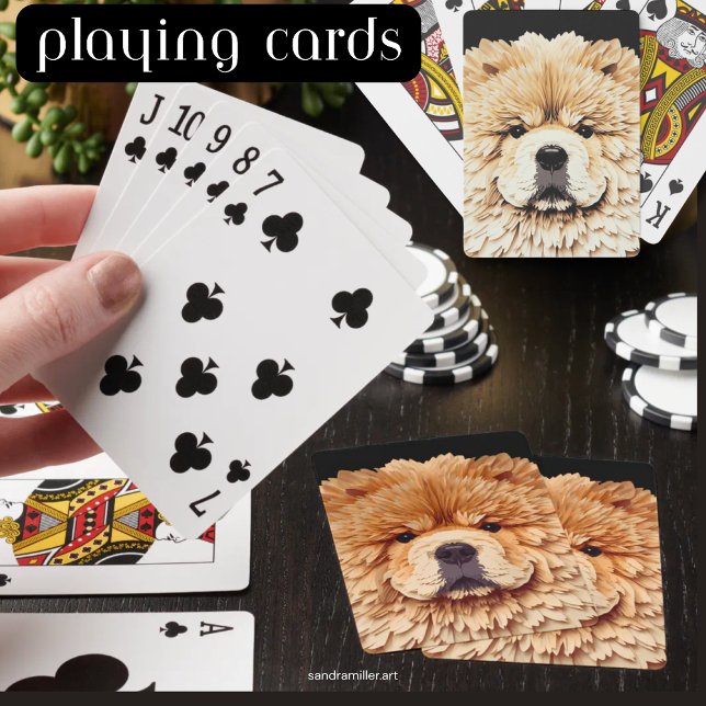 PAPIER MIRAGE Röd Chow Casinokort (Skapare uppladdad)