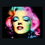 Papier poster Marylin Monroe Pop Art (mat)<br><div class="desc">66, 6 g/m2,  papier poster de 7, 5 pt d'épaisseur Finition matte et yta lisse Option économique avec des bilder claires et des couleurs vibrantes Ajoutez un cadre de qualité premium en tant qu'accessoire 27, 94x21, 59 cm</div>
