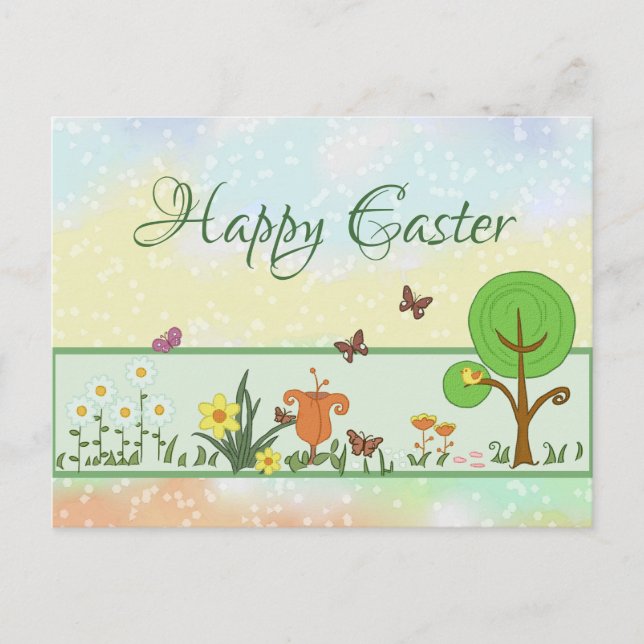 Papierfrühling Ostern Postkarte Vykort (Framsida)