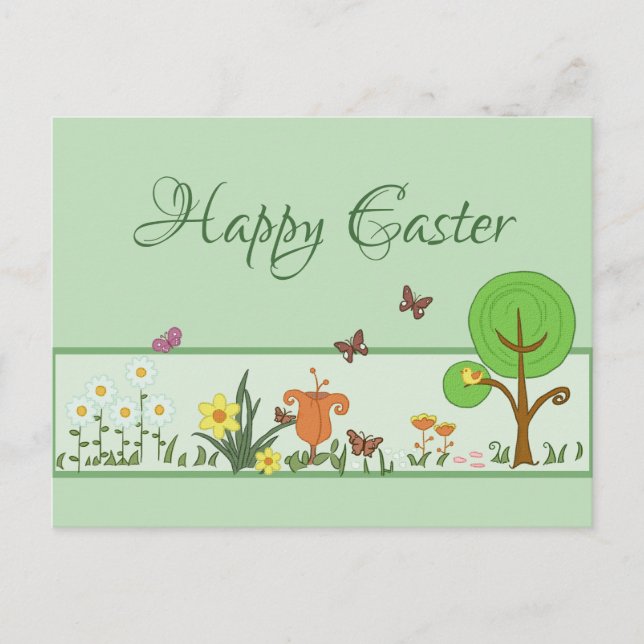 Papierfrühling Ostern Vykort (Framsida)